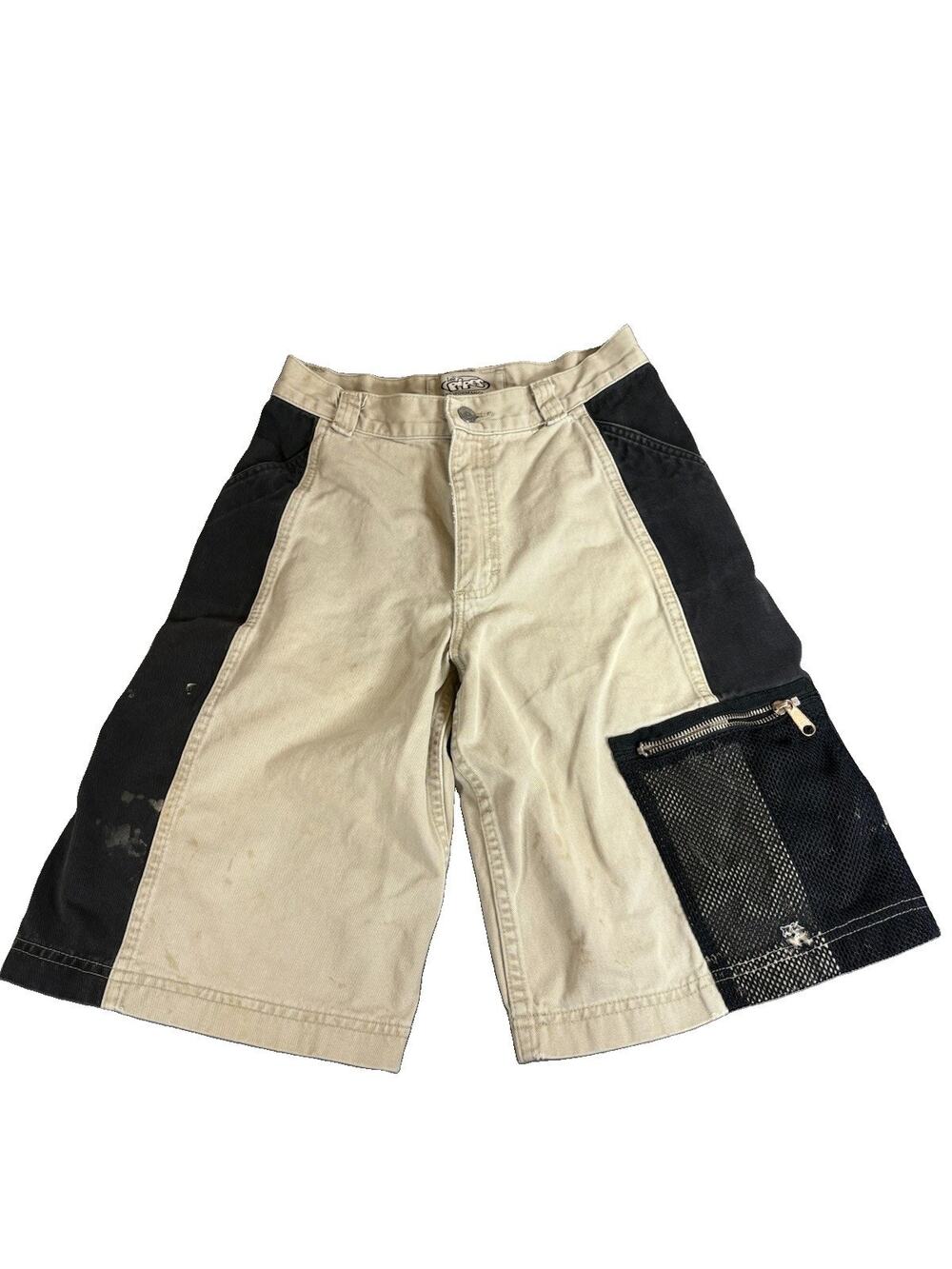 Vintage Lee Pipes BMX Shorts Mens Medium 28 Baggy Cargo Mesh Pocket Y2K Skater